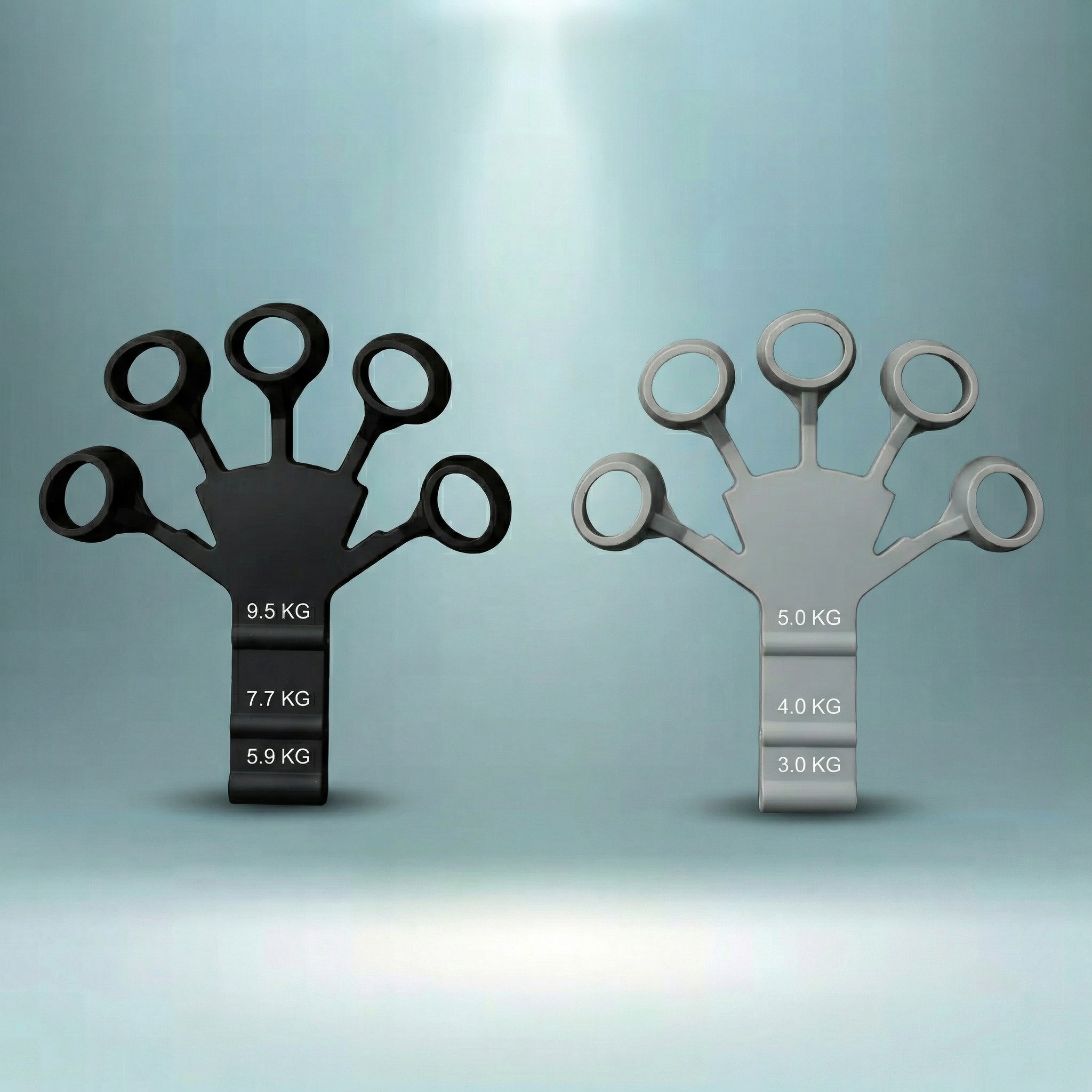 Gyrova ProGrip Fingertrainer Set in Schwarz und Grau - Verstellbarer Widerstand für gezieltes Hand- und Unterarmtraining, ideal für Kletterer und Rehabilitation